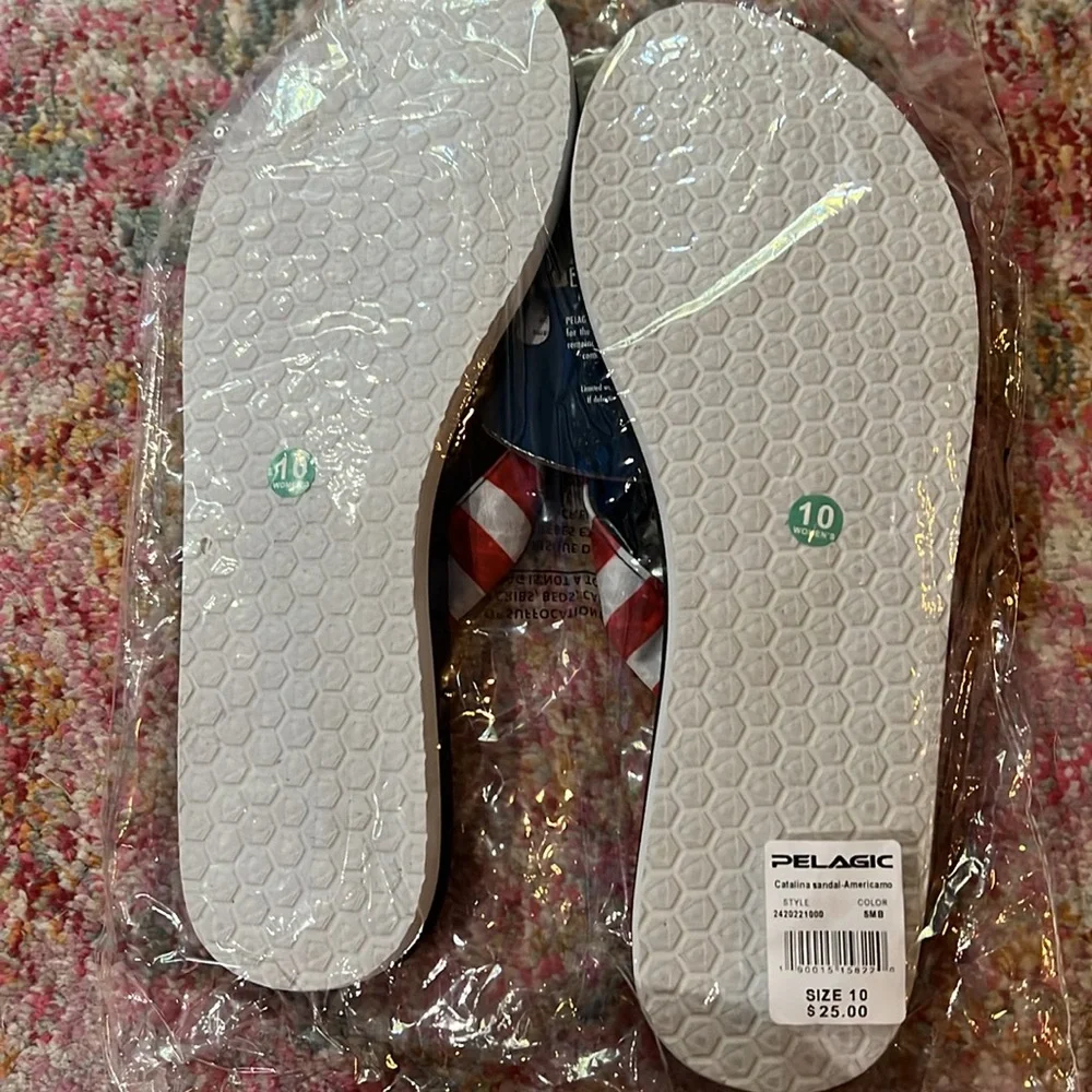 Pelagic size 19 woman flip flops